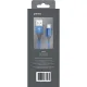 Кабель USB PERO DC-02 Type-C, 3А, 1м, синий
