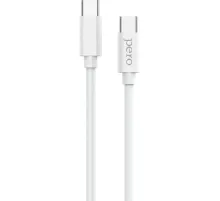 Кабель USB PERO DC-08 PD Type-C to Type-C, 1m, White