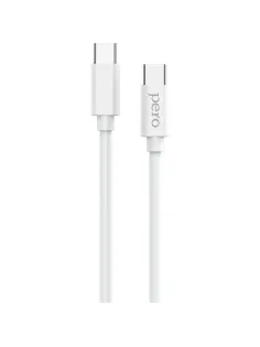 Кабель USB PERO DC-08 PD Type-C to Type-C, 1m, White