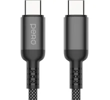 Кабель PERO DC15 ULTIMATE PD Type-C to Type-C, магнитный, 60W, 1.2m, Black