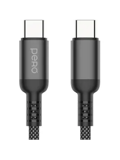 Кабель PERO DC15 ULTIMATE PD Type-C to Type-C, магнитный, 60W, 1.2m, Black