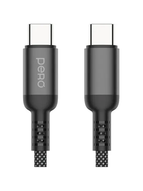 Кабель PERO DC15 ULTIMATE PD Type-C to Type-C, магнитный, 60W, 1.2m, Black