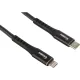 Кабель МОЩНОСТЬ, 1м, Type-C to Lightning,  нейл, черный BT-JCBL-009/U210PD