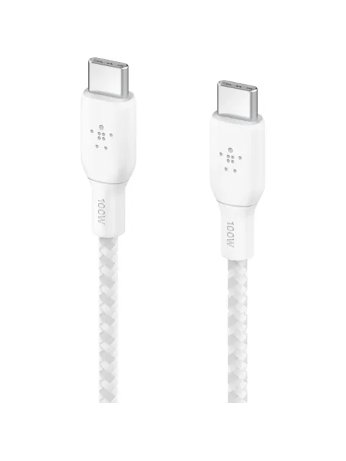 Кабель Belkin (CAB014BT2MWH)BoostCh.100W PD USB-C To USB-C 2м белый