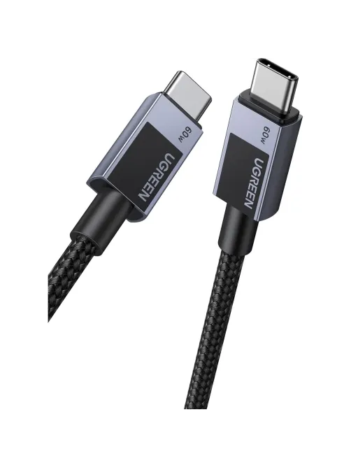 Кабель UGREEN L524 (55765) USB-C to USB-C PD 3A 1м серый космос