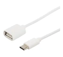 Кабель USB OTG - USB Type-C, F/M, 15см, Rexant, бел, 18-1180