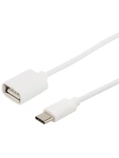Кабель USB OTG - USB Type-C, F/M, 15см, Rexant, бел, 18-1180