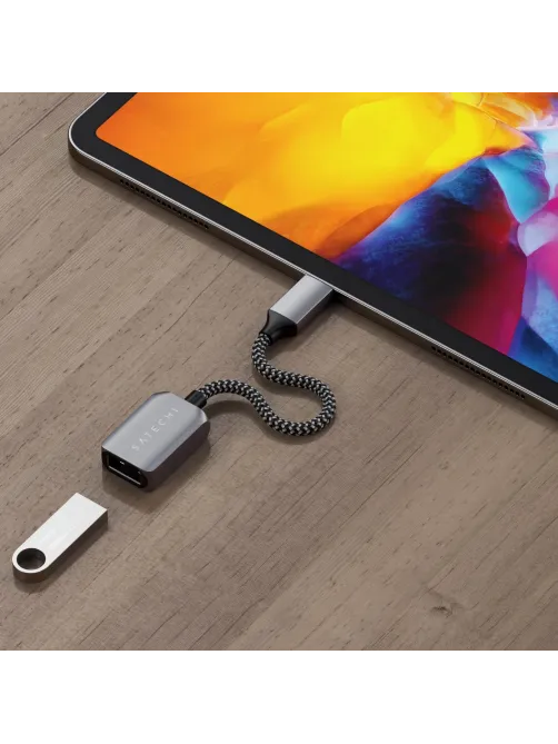Кабель адаптер Satechi USB-C to USB 3.0. Цвет серый космос