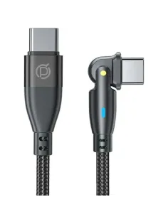 Кабель PERO DC13 ULTIMATE PD Type-C to Type-C, поворотный 180, 60W,2m,Black