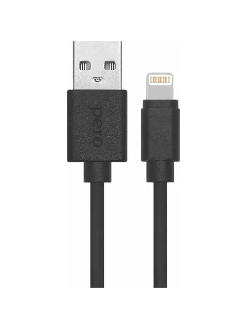 Кабель PERO DC-03 USB-A to Lightning, 2.4 А, 2м, черный