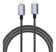 Кабель ORICO USB-C/Lightning, 29 Вт,1,5м,черн ORICO-GQA29-15-BK-BP