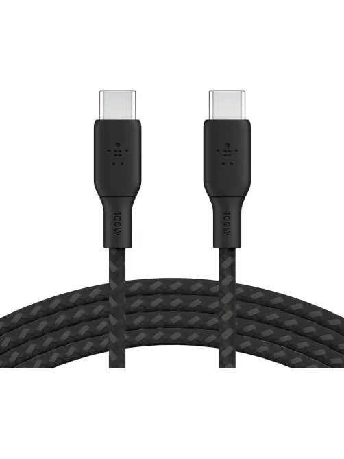 Кабель Belkin (CAB014BT3MBK)BoostCh.100W USB-C to USB-C 2.0 Braided 3м. чер