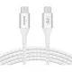 Кабель Belkin (CAB015bt2MWH)BoostCh.240W USB-C to USB-C Braided 2м белый