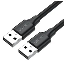 Кабель UGREEN US102 (10309) USB 2.0 A Male to A Male Cable.1м черный