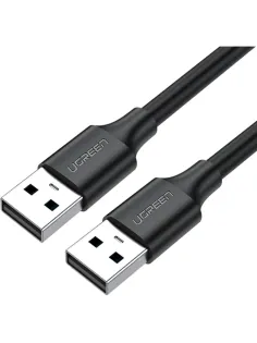 Кабель UGREEN US102 (10309) USB 2.0 A Male to A Male Cable.1м черный