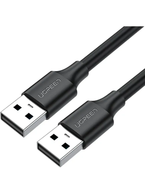 Кабель UGREEN US102 (10309) USB 2.0 A Male to A Male Cable.1м черный