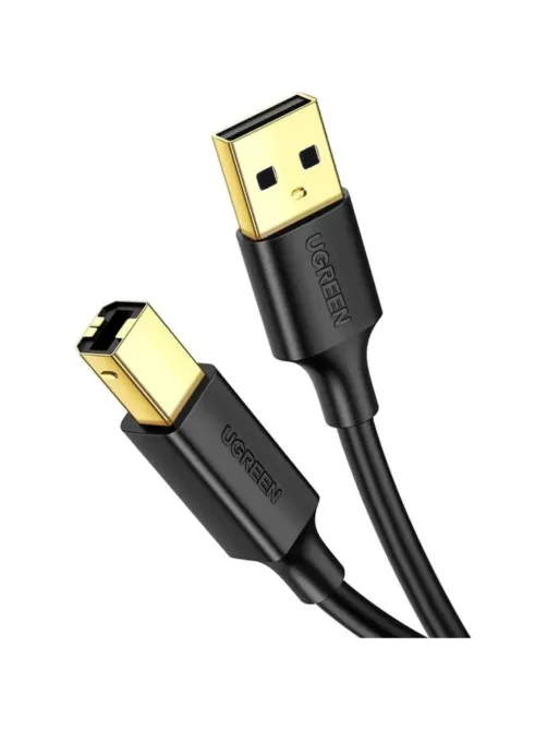 Кабель UGREEN для принт. US135 (20847) USB 2.0 A(m) to USB-B(m) 2м черный