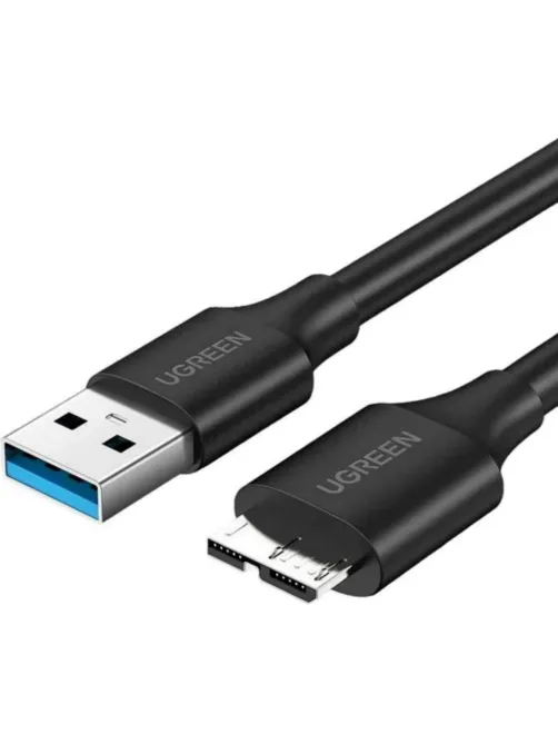 Кабель UGREEN US130 (10843) USB 3.0 A Male to Micro USB/B 3.0 Male 2м черн