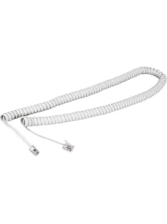 Шнур для телефонной трубки REXANT, витой RJ-10 (4P-4C), 4м, белый