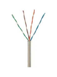 Кабель BigTech BT-CECR-012 CCA UTP 4 пары, кат.5e AWG25 PVC 100м сер