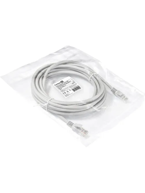 Патч-корд LSZH ExeGate UTP-RJ45-RJ45-5e-10M-LSZH-GY, UTP, cat.5e, 10м, серы
