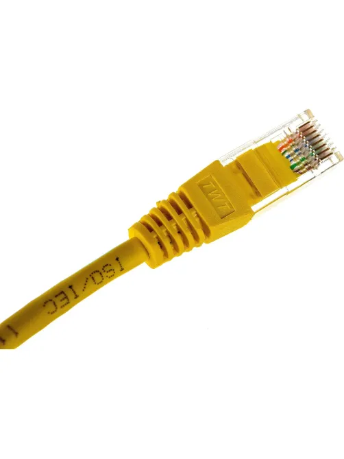 Патч-корд TWT TWT-45-45-0.3-YL UTP кат.5e, 0.3 м, желтый