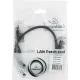 Патч-корд UTP Cablexpert PP12-0.5M/BK кат.5e, 0.5м, черный