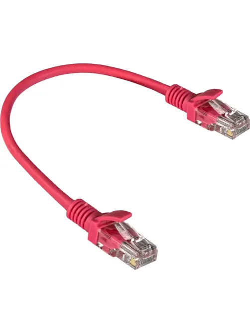 Патч-корд LSZH ExeGate UTP-RJ45-RJ45-5e-0,3M-LSZH-RD, UTP, cat.5e, 0.3м, кр