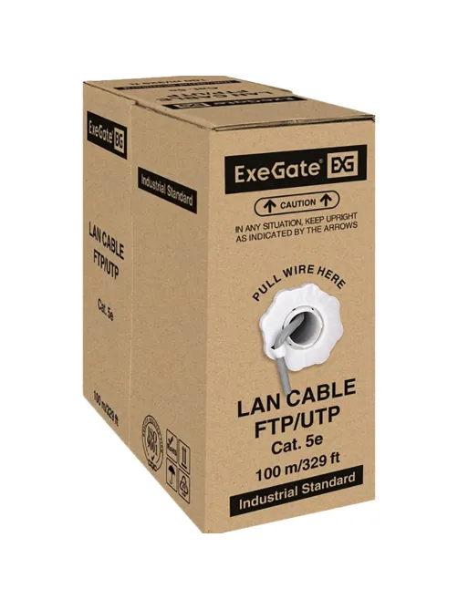 Кабель ExeGate Special UTP4-C5e-CCA-S26-IN-PVC-GY-100 UTP 5e <EX281818RUS