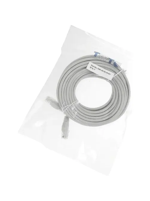 Патч-корд TWT TWT-45-45-10-GY UTP кат.5e, 10.0 м, серый