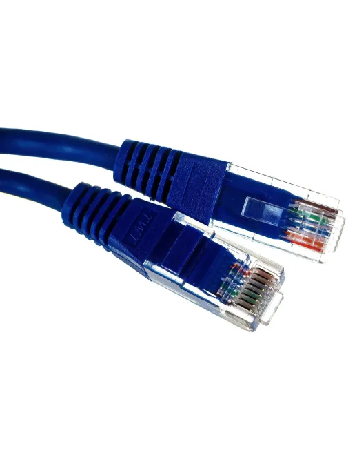 Патч-корд TWT TWT-45-45-0.5-BL UTP кат.5e, 0.5 м, синий