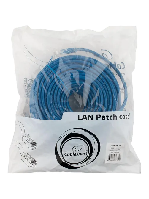 Патч-корд UTP Cablexpert PP12-20M/B кат.5e, 20м, синий