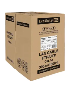 Кабель ExeGate Special UTP4-C5e-CCA-S26-IN-PVC-GY-305 UTP 4