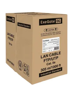 Кабель ExeGate UTP4-C5e-CCA-S24-IN-PVC-GY-305 UTP