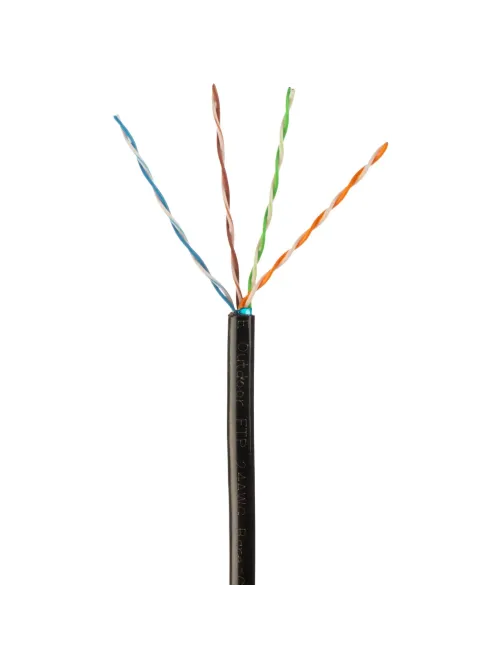 Кабель BigTech BT-CECR-007 медь FTP 4пары, кат.5e AWG24 PE Outdoor 305м чер
