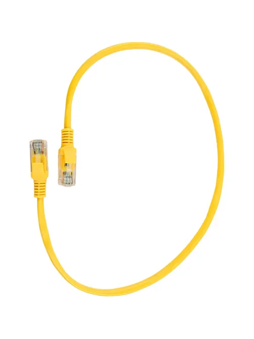 Патч-корд UTP Cablexpert PP10-0.25M/Y кат.5e, 0.25 м, литой, (желтый)