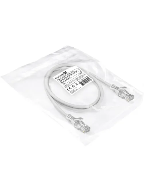 Патч-корд ExeGate UTP-RJ45-RJ45-5e-1M-LSZH-GY, 5e, 1м, серый <EX286381RUS