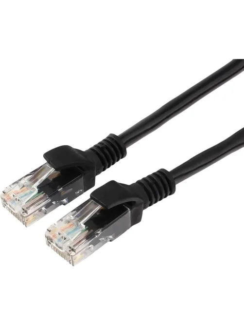 Патч-корд UTP Cablexpert PP12-0.5M/BK кат.5e, 0.5м, черный
