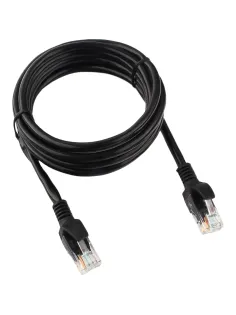 Патч-корд UTP Cablexpert PP12-2M/BK кат.5e, 2м, чёрный