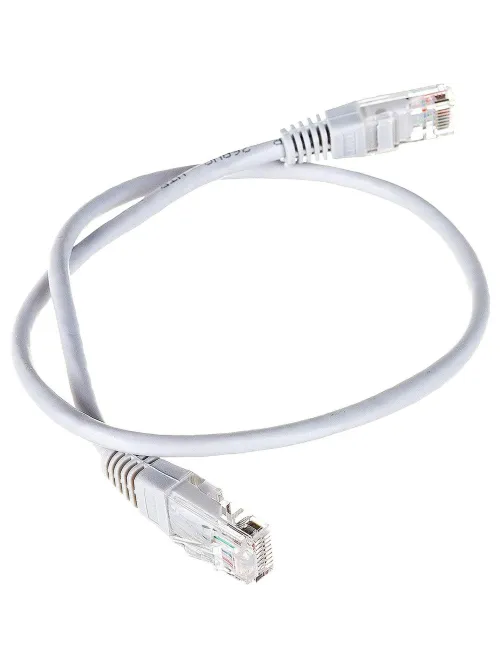Патч-корд TWT TWT-45-45-0.5-GY UTP кат.5e, 0.5 м, серый