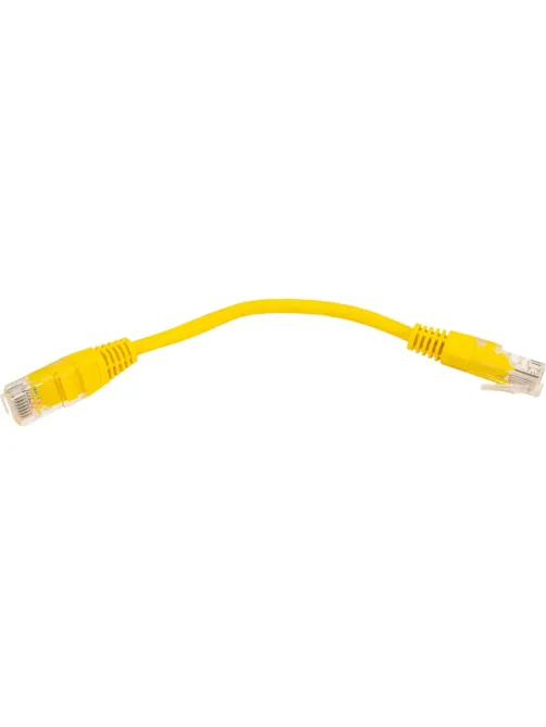 Патч-корд TWT TWT-45-45-0.15-YL UTP кат.5e, 0.15 м, желтый