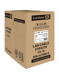 Кабель ExeGate FUTP4-C5e-CU-S24-IN-LSZH-OR-305-FLUKE FTP