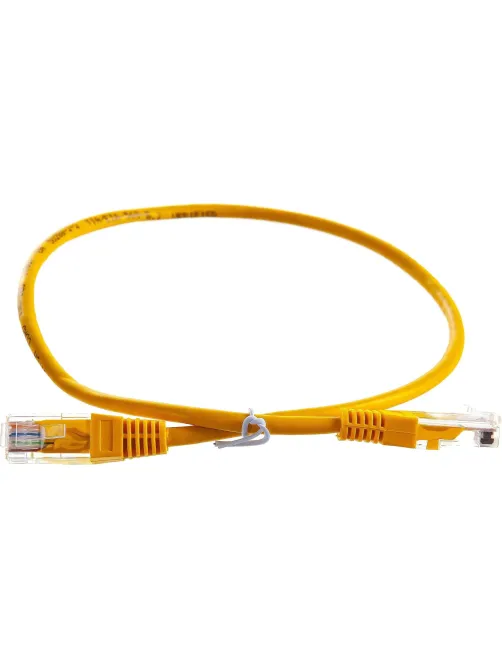 Патч-корд TWT TWT-45-45-0.5-YL UTP кат.5e, 0.5 м, желтый