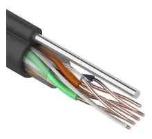Кабель REXANT (01-0046)U/UTP,CAT5e,PE,4PR,24AWG,OUTDOOR,SOLID,с тросом,305м
