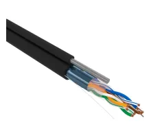 Кабель REXANT (01-0144) F/UTP, CAT 5e, PE,4PR,24AWG,OUT,SOLID,с тросом,305