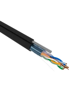 Кабель REXANT (01-0144) F/UTP, CAT 5e, PE,4PR,24AWG,OUT,SOLID,с тросом,305