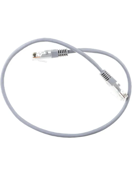 Патч-корд TWT TWT-45-45-0.5-GY UTP кат.5e, 0.5 м, серый