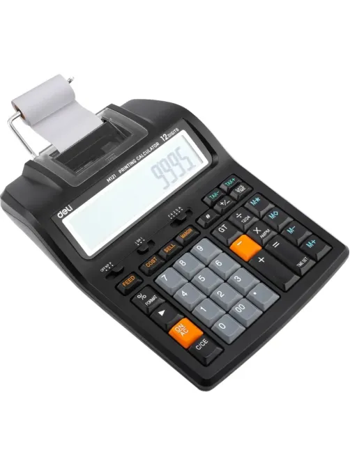 Калькулятор печатающий Deli EM121-EU,12-разряд, 172x203x55мм, черный