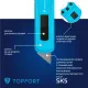 Нож безопасный мини Topfort 19мм трапец.блок.сист.,цинк корпус