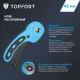 Нож раскройный Topfort роликовый, 45мм лезвие,ABS+TPR,мех.ручка